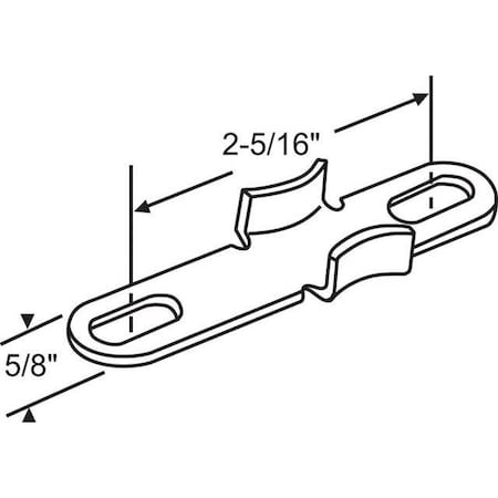 Strybuc Sash Lock Keeper Aluminum 50-685A